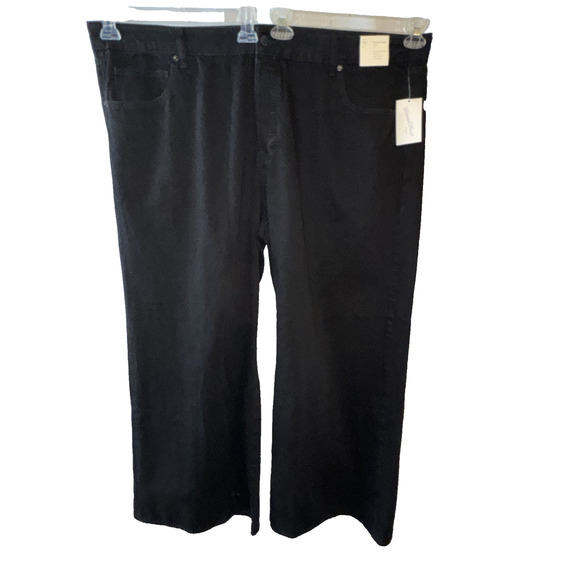 Universal Thread Mid-Rise Super Wide Leg Black Jeans Size 26 - Picture 2 of 14
